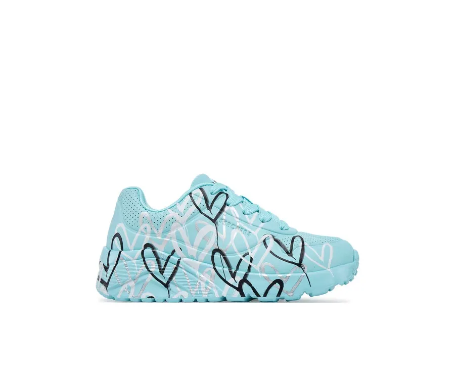 obrazek 1 Skechers Sneakersy Uno Lite - Metallic Love 314067L/TQMT Błękitny