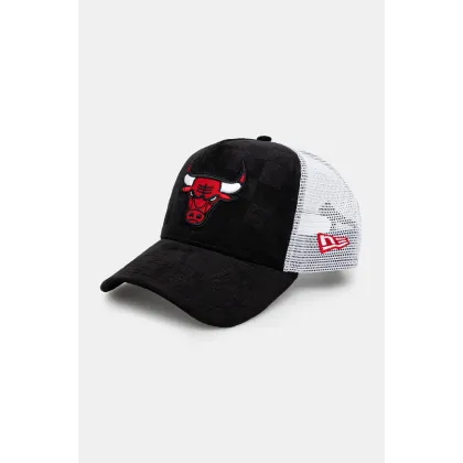 Zdjęcie New Era czapka z daszkiem Tonal Check Trucker Bulls kolor czarny z aplikacją 60595264