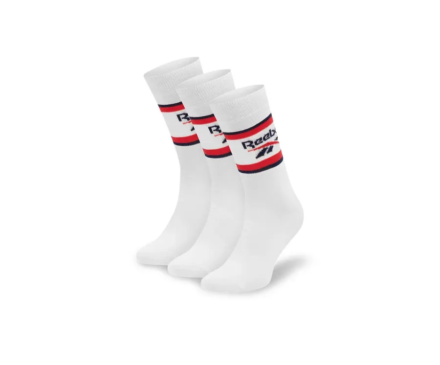 obrazek 1 Reebok Zestaw 3 par wysokich skarpet unisex R0369-SS24 (3-pack) Biały