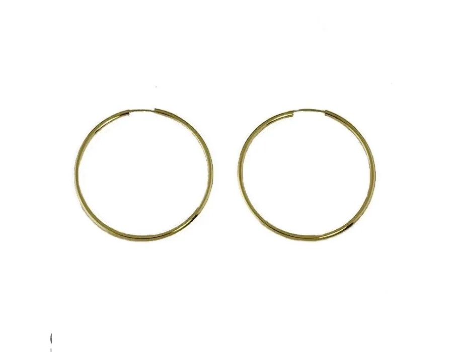 obrazek 1 Duże okrągłe kolczyki z ukrytym haczykiem średnica 32mm.