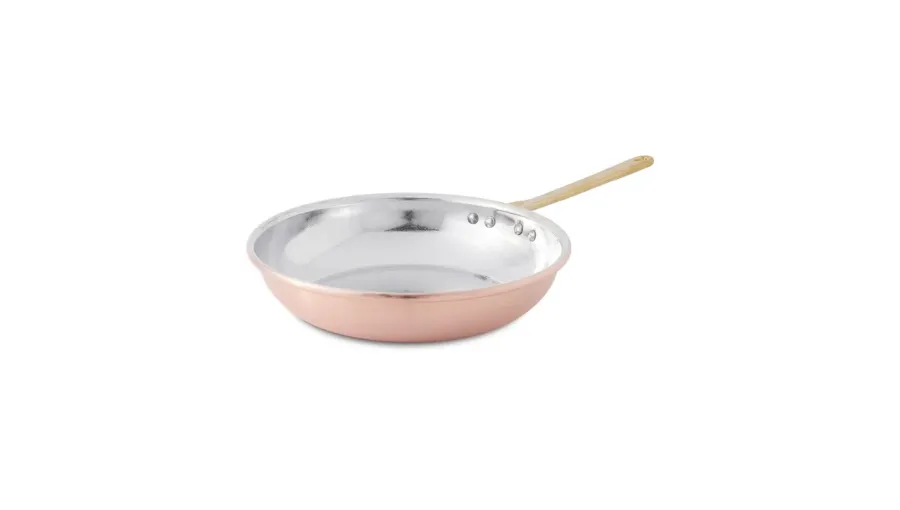 obrazek 1 Patelnia z rączką z gładkiej miedzi ocynkowanej ø 32 cm - Cu Artigiana