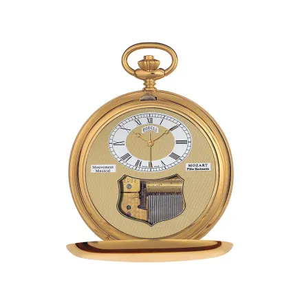 Zdjęcie Zegarek kieszonkowy zdobiony prawdziwym złotem