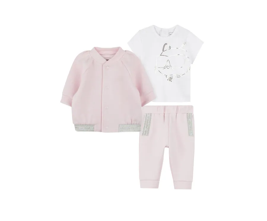 obrazek 1 Karl Lagerfeld Kids Komplet dresowy Z30521 M Różowy Regular Fit