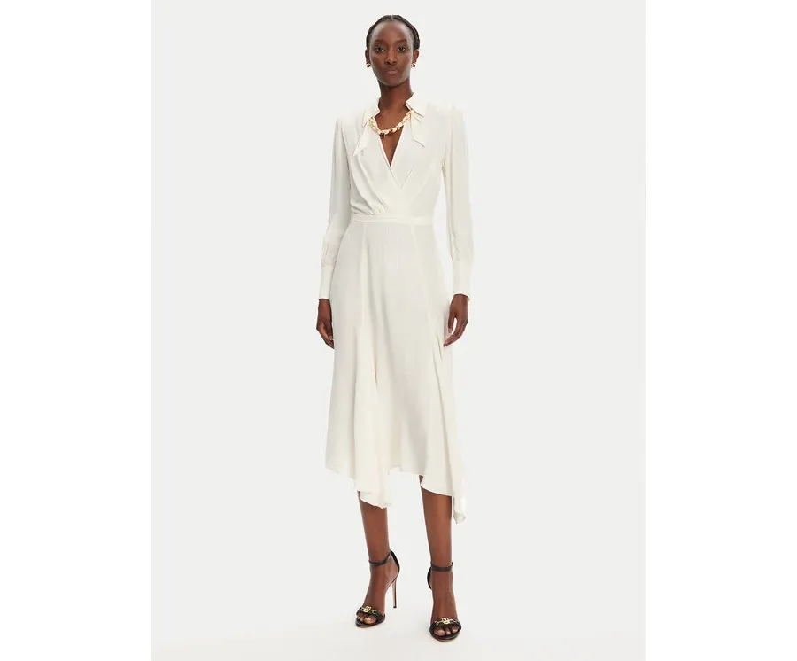obrazek 1 Elisabetta Franchi Sukienka koktajlowa AB-863-52E2-V590 Écru Regular Fit