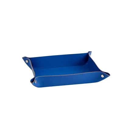 Zdjęcie Luksusowa skórzana tacka w kolorze błękitu Majorelle
