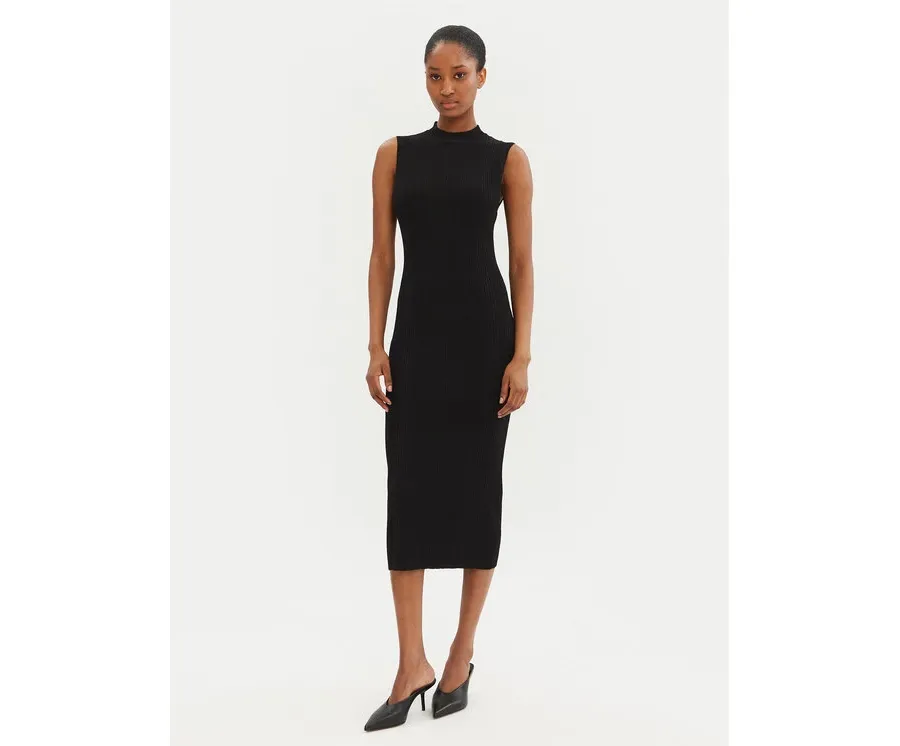 obrazek 1 MICHAEL Michael Kors Sukienka dzianinowa MR582UN33D Czarny Slim Fit