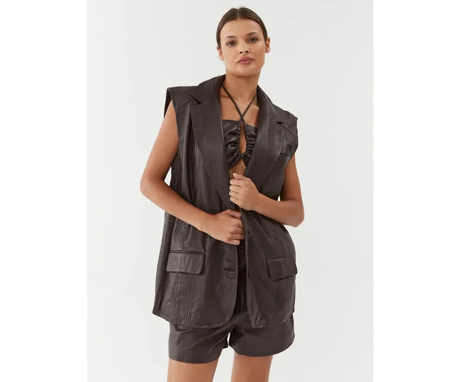 obrazek 1 Gestuz Kamizelka 10908176 Brązowy Relaxed Fit