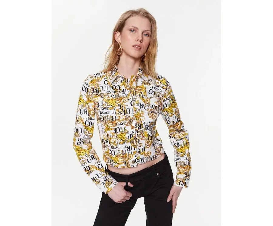 obrazek 1 Versace Jeans Couture Kurtka jeansowa 74HAS453 Biały Regular Fit