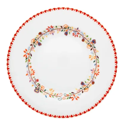 Zdjęcie Stylowy porcelanowy talerz do zupy Vila Verde z delikatnym ozdobnym motywem kwiatowym - Vista Alegre