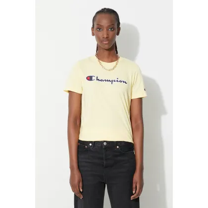 Zdjęcie Champion t-shirt bawełniany kolor żółty 114472-WW001