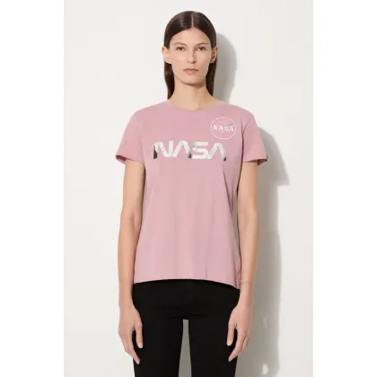Zdjęcie Alpha Industries t-shirt bawełniany NASA PM kolor różowy 198053.487-ROZOWY