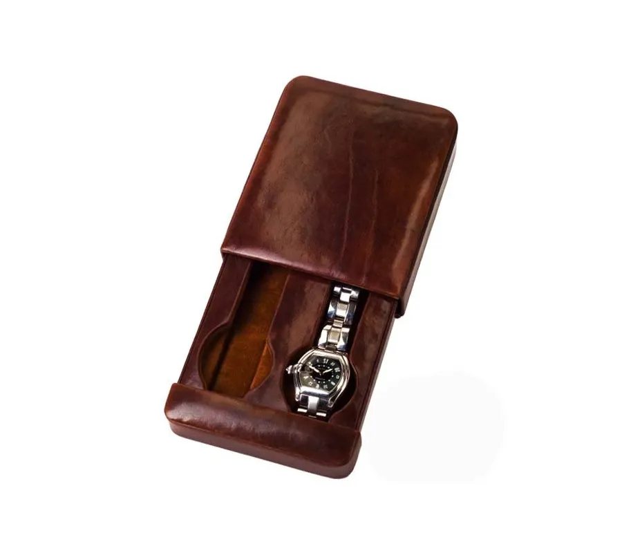 picture 1 Leather watch box - with drawer - Absolute Breton