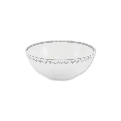 Zdjęcie Ekskluzywna miska z porcelany zdobiona szarym motywem - wariant 3 – Leander