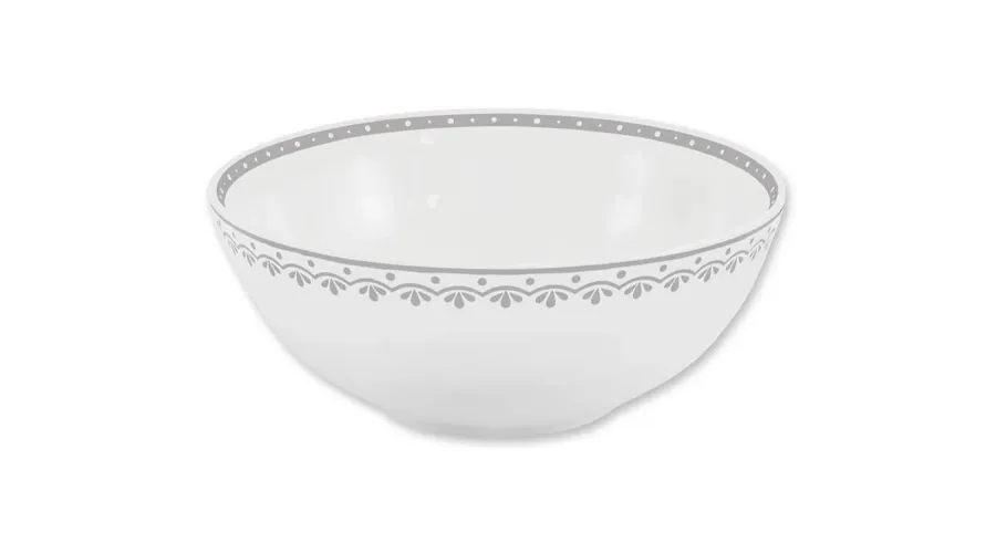 obrazek 1 Ekskluzywna miska z porcelany zdobiona szarym motywem - wariant 3 – Leander