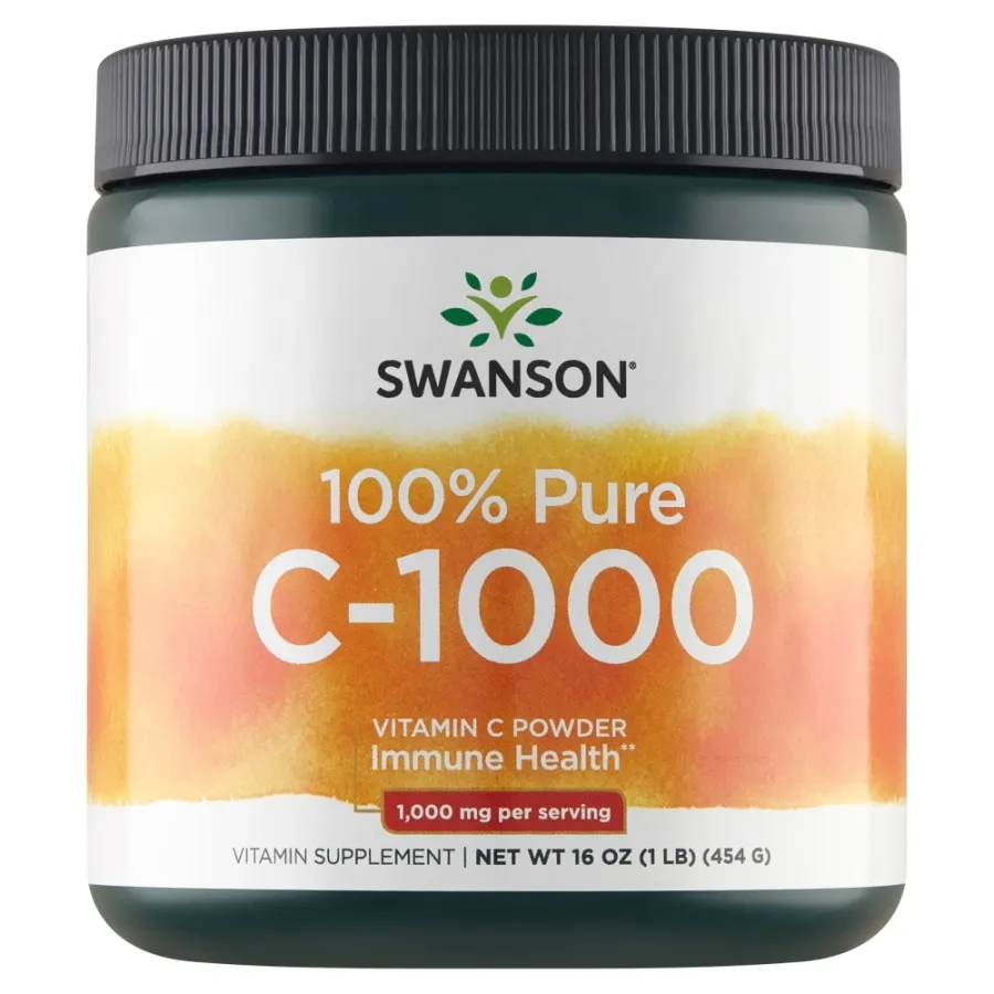 obrazek 1 Swanson Witamina C 1000 mg Proszek do rozpuszczania 454 g