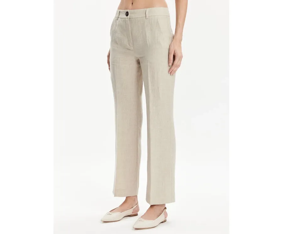 obrazek 1 Marella Spodnie materiałowe Muschio 2413131272 Écru Regular Fit