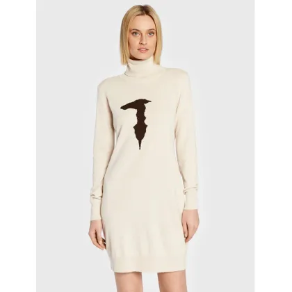 Zdjęcie Trussardi Sukienka dzianinowa 56D00654 Beżowy Regular Fit