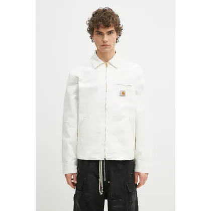 Zdjęcie Carhartt WIP kurtka jeansowa Detroit Jacket kolor beżowy przejściowa oversize I033112.0DJ02