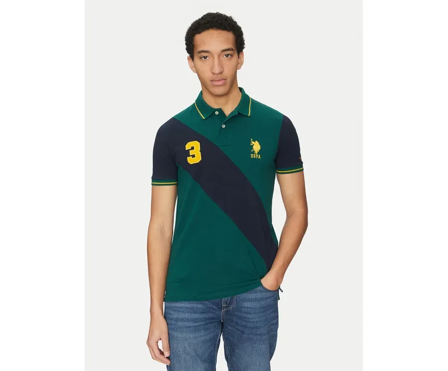 obrazek 1 U.S. Polo Assn. Polo MUP3996 Zielony Regular Fit
