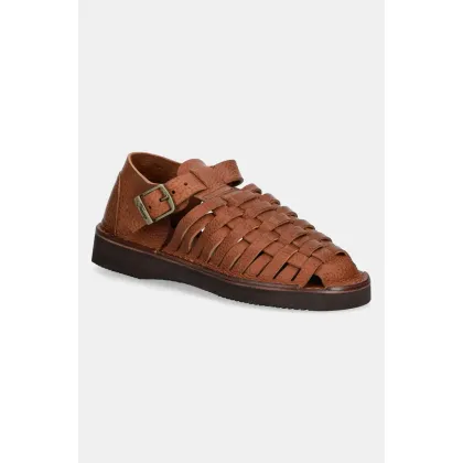 Zdjęcie Fracap sandały skórzane Sandals damskie kolor brązowy D025