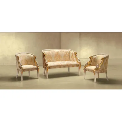 Zdjęcie Elegancka sofa i fotel w stylu antycznym do salonu – Morello Gianpaolo