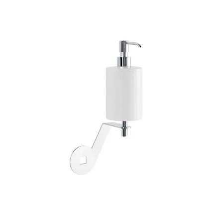 Zdjęcie Stylowy mocowany do ściany dozownik na mydło w płynie do nowoczesnej łazienki – Stilhaus
