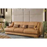 Zdjęcie Komfortowa skórzana 3-osobowa sofa Charlene