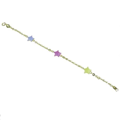 Zdjęcie Dziecięca emaliowana bransoletka z błyszczącymi gwiazdkami