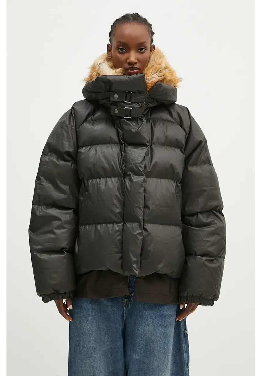 obrazek 1 Ottolinger kurtka puchowa Deconstructed Double Zip Puffer Jacket damska kolor brązowy zimowa oversize 2209060205
