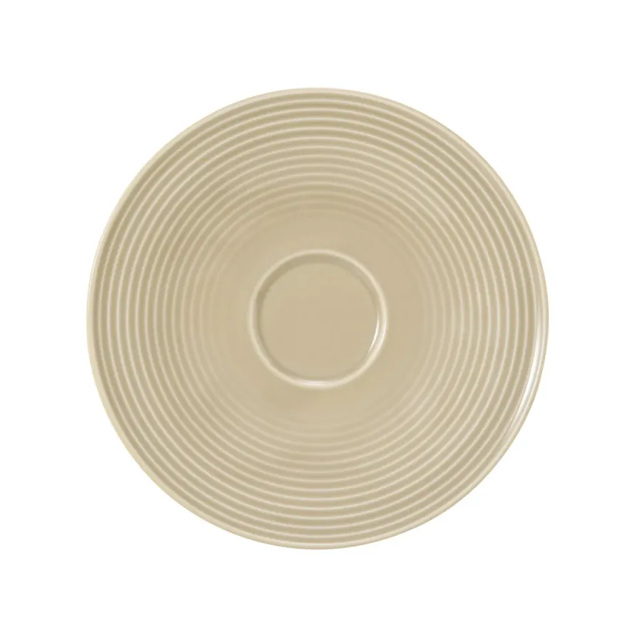 obrazek 1 Stylowy porcelanowy duży spodek 16,5 cm w kolorze beżu - Seltmann Weiden