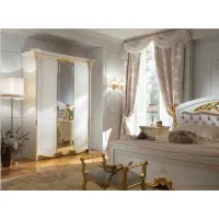 Picture Stylish 3-door wooden wardrobe with three mirrors from Italy - Casa + 39