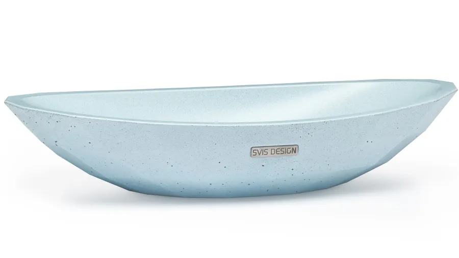 obrazek 1 Prestiżowa umywalka 60 cm DIAMOND BASIC – bardzo jasny kobaltowy, bez dekoru, lakier matowy