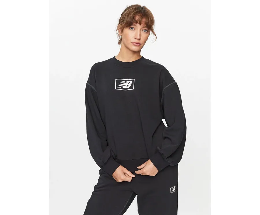 obrazek 1 New Balance Bluza Essentials French Terry Crew WT33514 Czarny Regular Fit