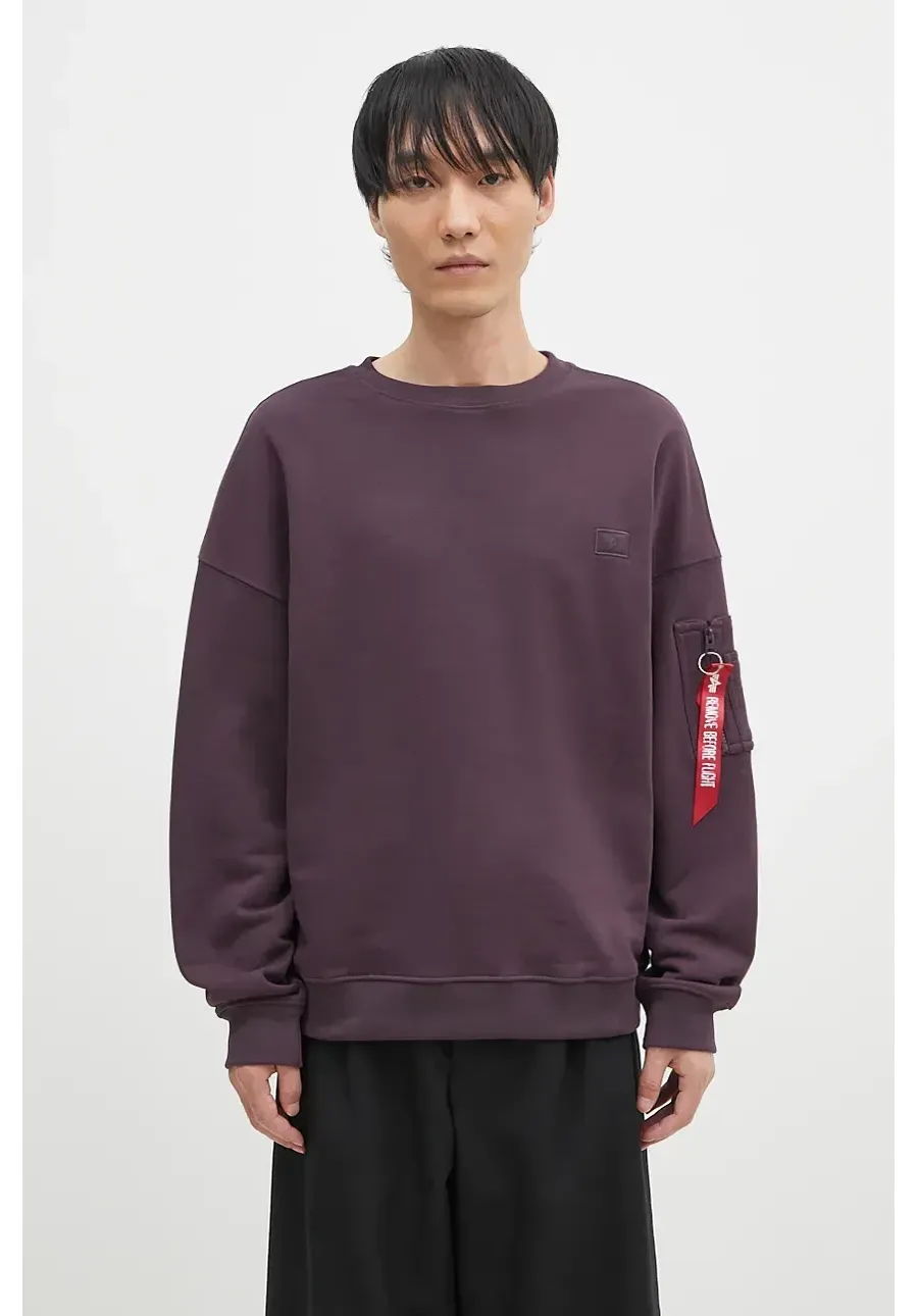 obrazek 1 Alpha Industries bluza Essentials RL męska kolor fioletowy gładka 146303