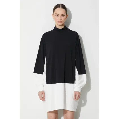 Zdjęcie MM6 Maison Margiela sukienka kolor czarny mini oversize S62CT0244