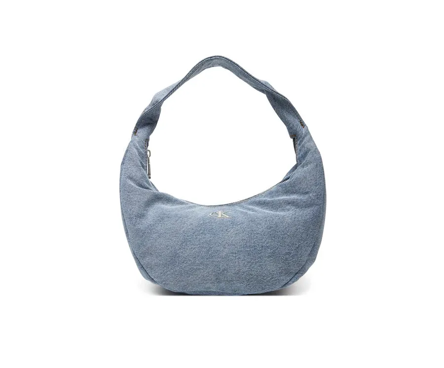 obrazek 1 Calvin Klein Torebka Denim Soft Crescent Sm LV04F3207G Niebieski