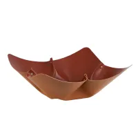Zdjęcie Skórzana misa na owoce Ø45 cm w kolorze koniakowym