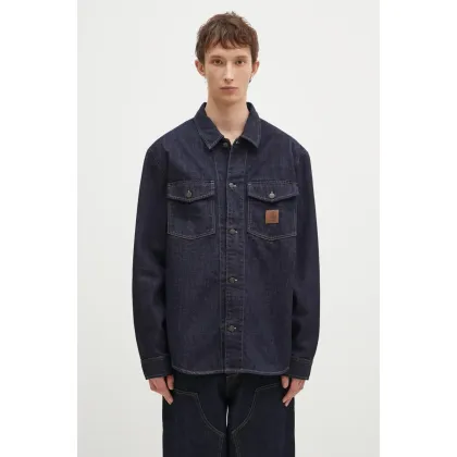 Zdjęcie Carhartt WIP kurtka jeansowa Lincoln męska kolor niebieski przejściowa oversize I034735.102