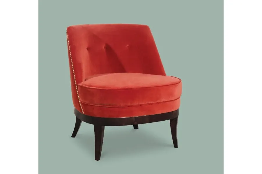 picture 3 Armchair with cotton velvet upholstery - Ottiu