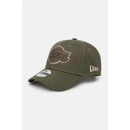 Zdjęcie New Era czapka z daszkiem bawełniana kolor zielony gładka 60595198