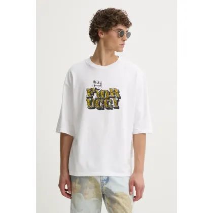 Zdjęcie Fiorucci t-shirt bawełniany męski kolor biały z nadrukiem M01FMTSH101CJ01WH01