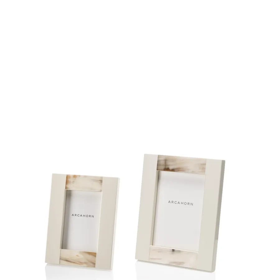 picture 1 Unique corner and wood picture frame with ivory finish - Arcahorn