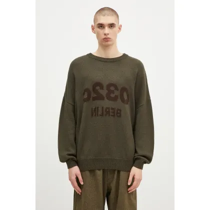 Zdjęcie 032C sweter wełniany ''Selfie'' Sweater męski kolor zielony lekki F24-URK-1511-400