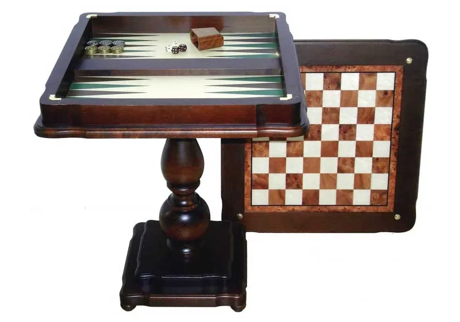 obrazek 2 Piękny stół szachowy z planszą do gry Backgammon i figurami do gry 80B+TAV86BG