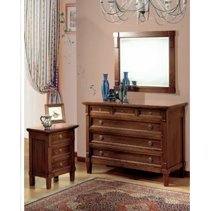 Zdjęcie Lustro w ramie z litego drewna jodły - Fratelli Mirandola