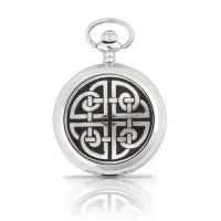 Picture Mechanical pocket watch decorated with a Celtic knot - a gift for a man