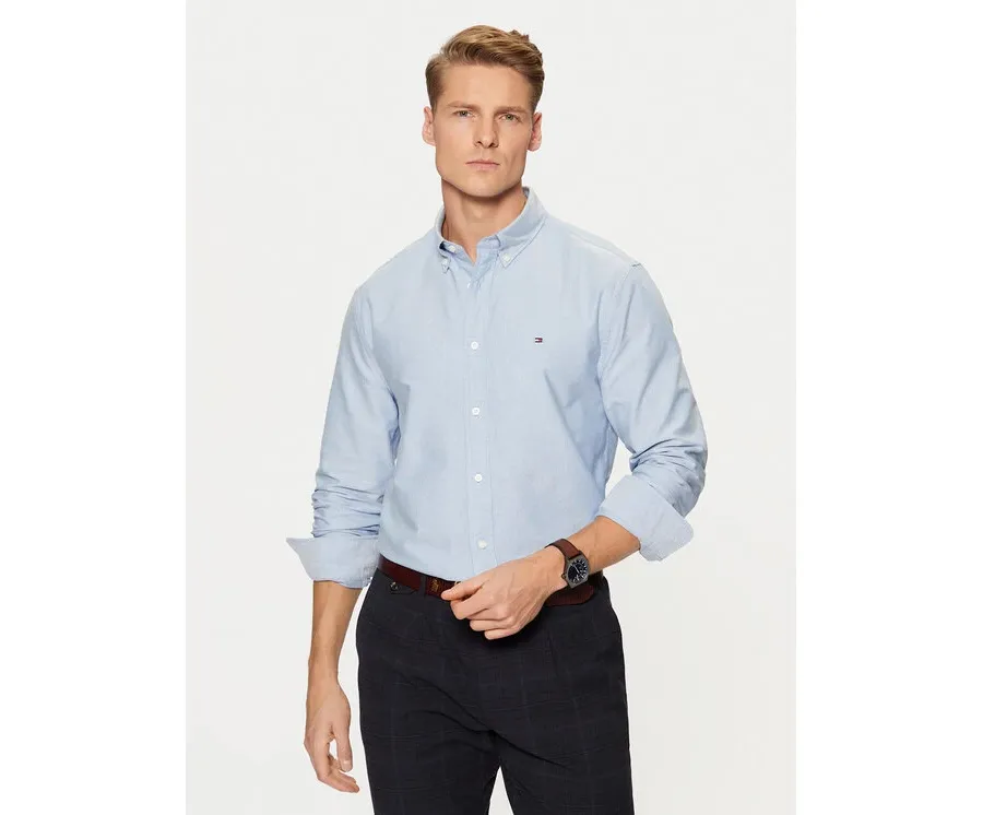 obrazek 1 Tommy Hilfiger Koszula Solid Heritage MW0MW35774 Niebieski Regular Fit