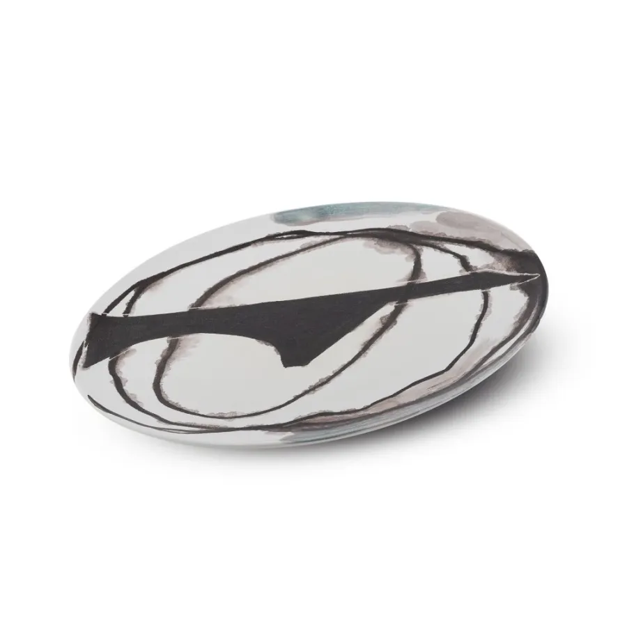 obrazek 2 Piękny Ręcznie malowany talerz ceramiczny H.2xL.36xP.36 cm