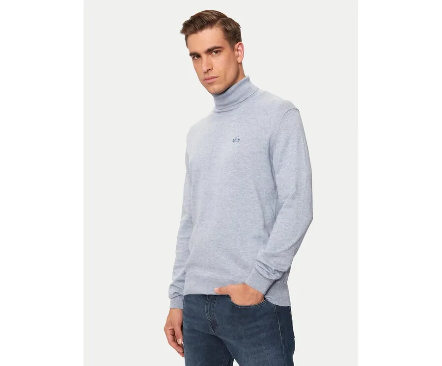 obrazek 1 La Martina Golf ZMS019 YW091 Niebieski Regular Fit