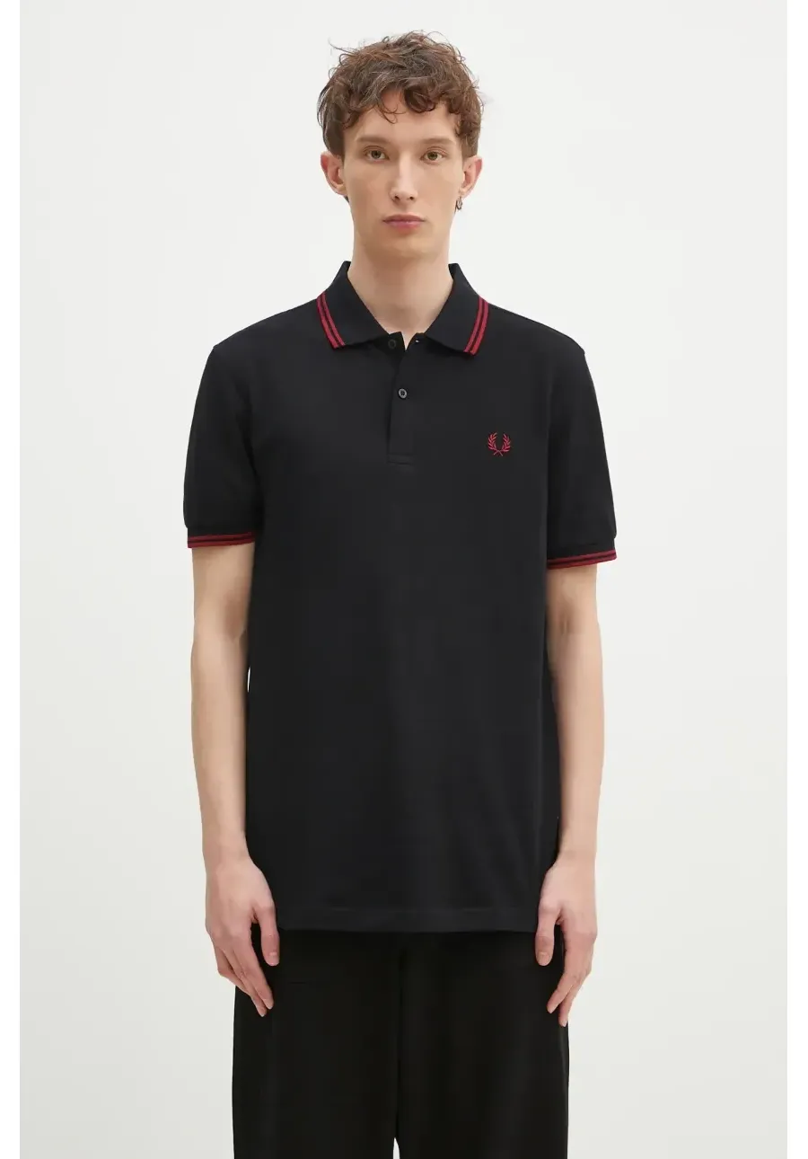 obrazek 1 Fred Perry polo bawełniane kolor czarny z aplikacją M3600.Y42